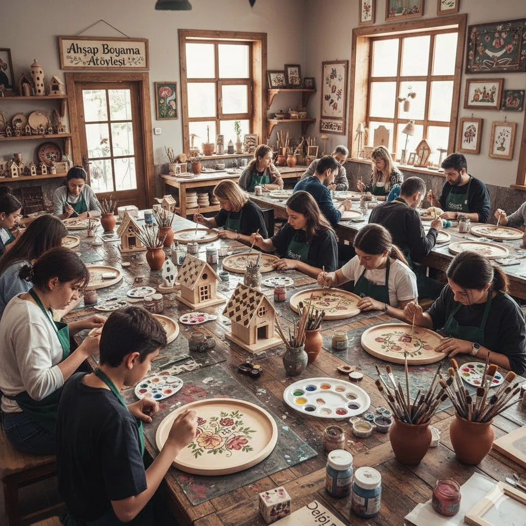 Ahşap Boyama (Tepsi, Kuş Evi vb) Atölyesi