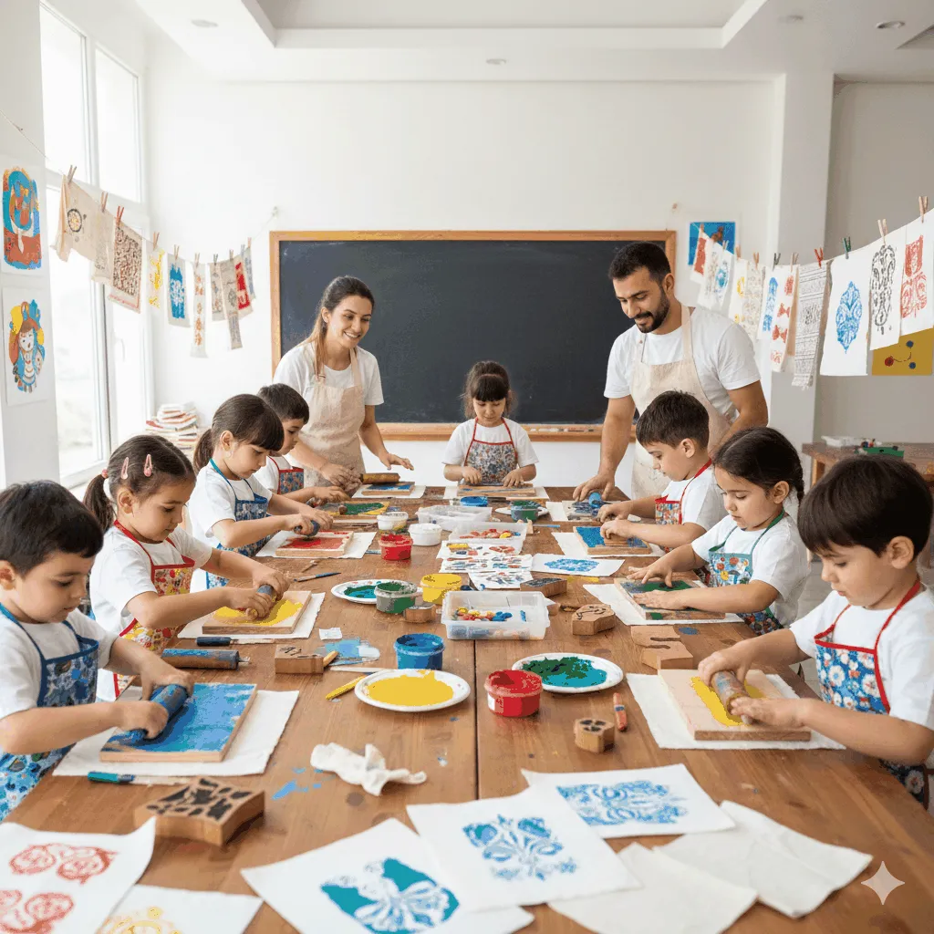 Çocuklar için Baskı Atölyesi